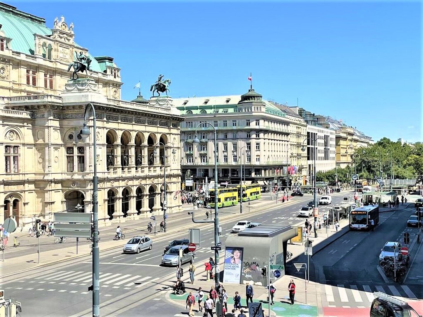 REPRÄSENTATIVES 158 m2 ALTBAUBÜRO ODER KANZLEI – PRAXIS am Opernring, klimatisierte 5 Zimmer, Nebenräume, Parketten